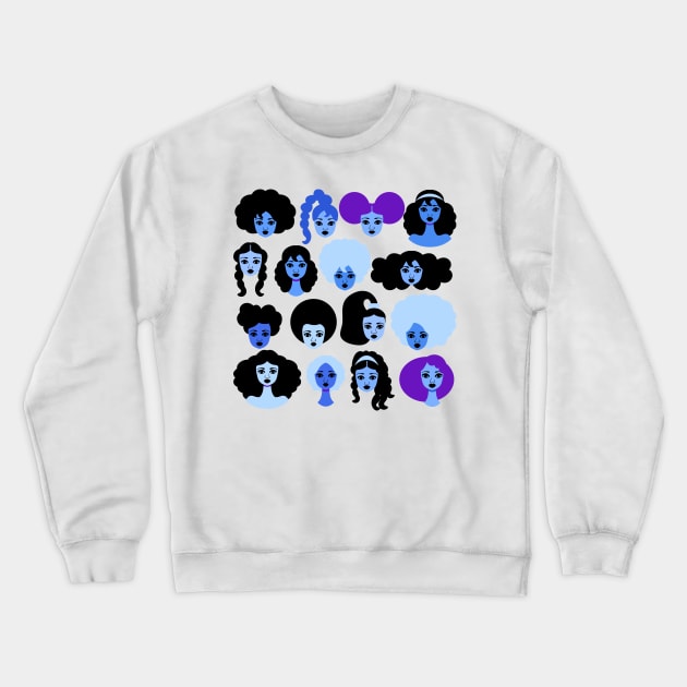 Shades of blue Crewneck Sweatshirt by tabithabianca